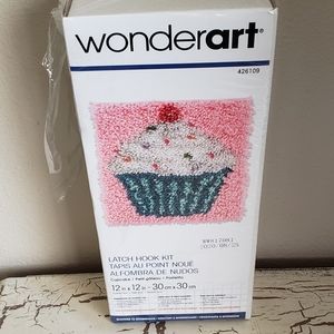 NEW Wonderart Latch Hook Kit Cupcake